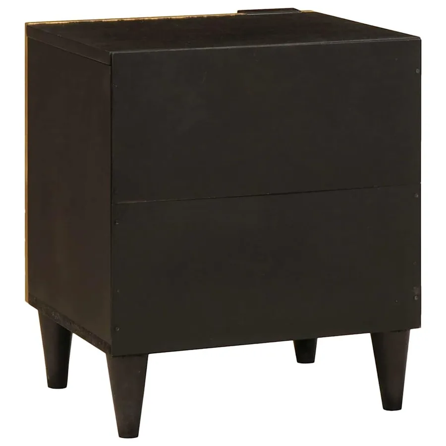 Table de chevet 2 pcs Noir et or 40 x 33 x 46 cm - 6