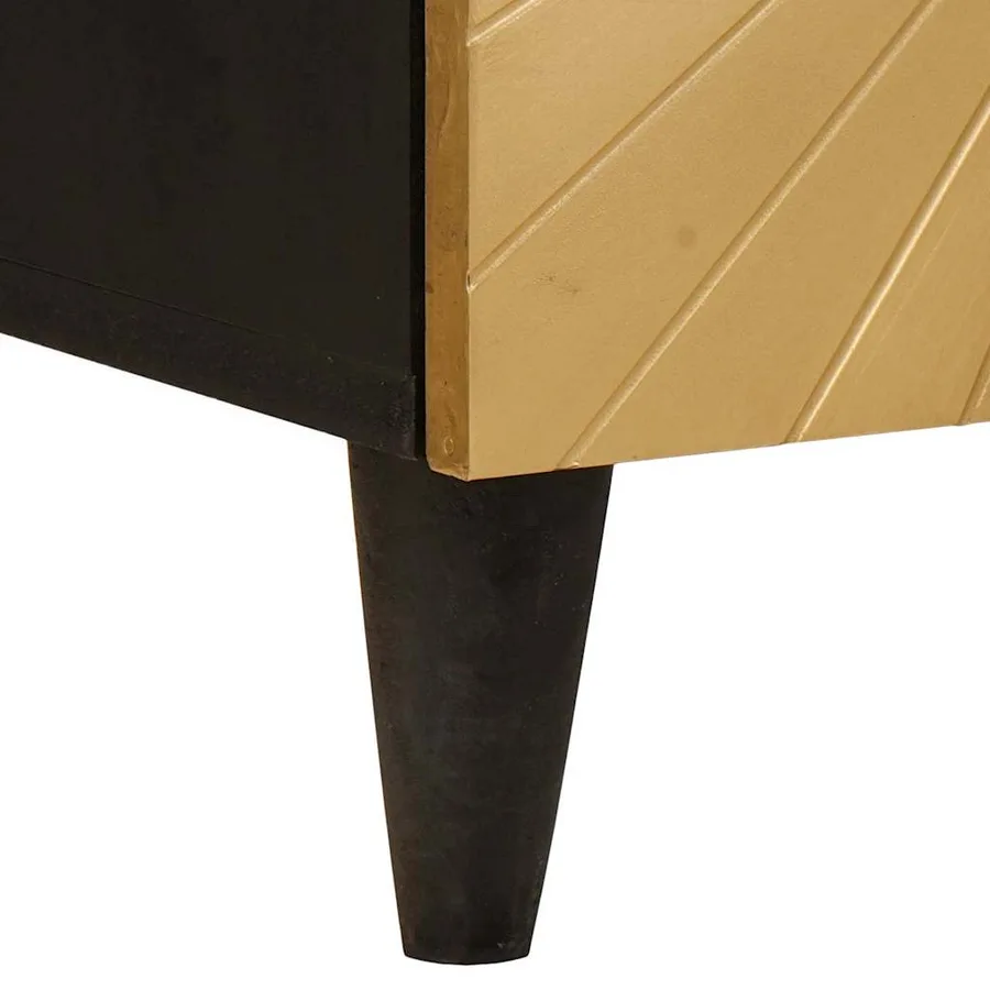 Table de chevet 2 pcs Noir et or 40 x 33 x 46 cm - 8