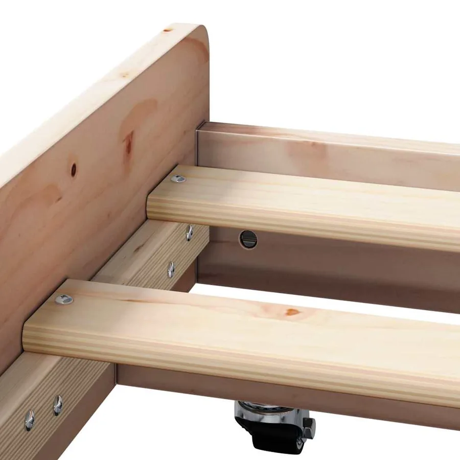Cadre de lit Marron 80 x 200 cm Bois de pin massif - 9
