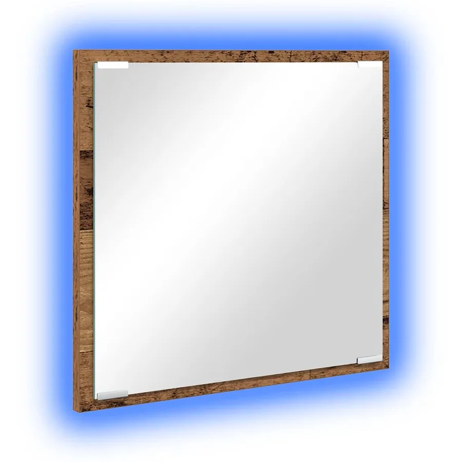 Miroir de salle de bain LED Bois Ancien 40 x 37 x 8.5 cm - 2