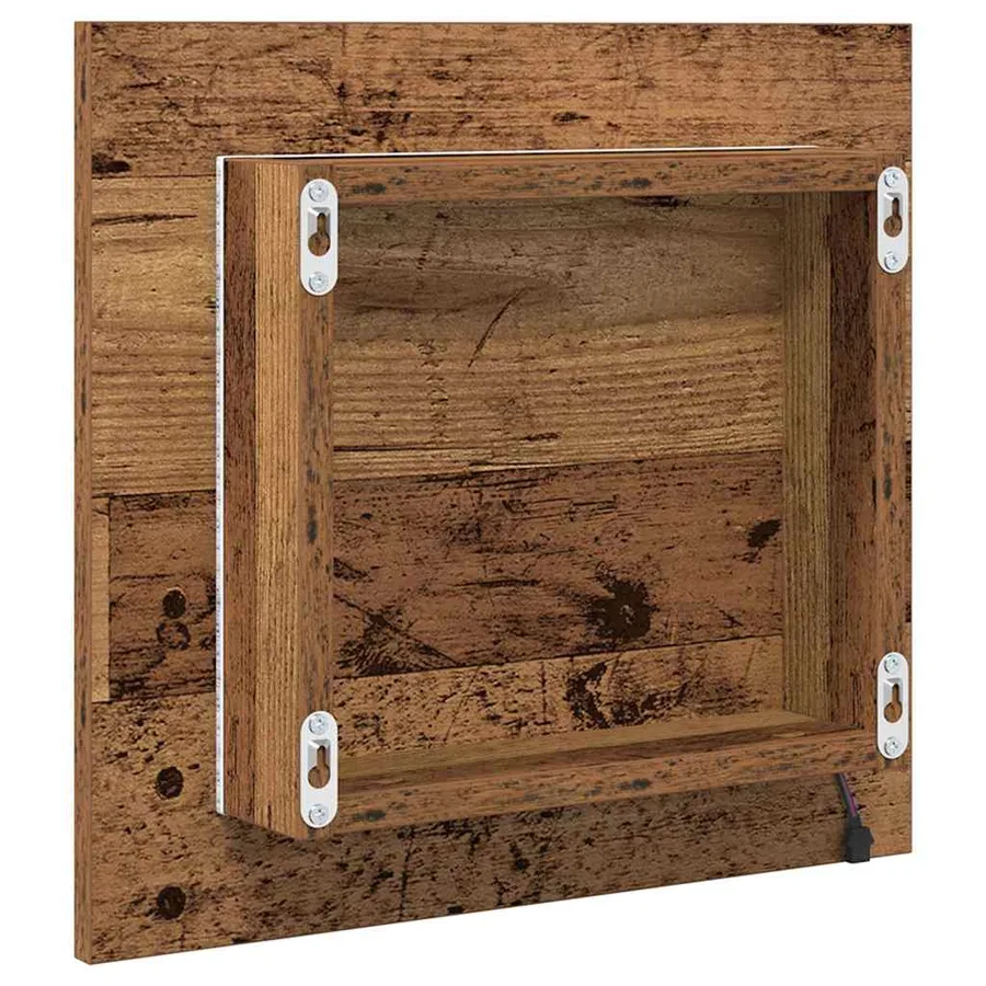 Miroir de salle de bain LED Bois Ancien 40 x 37 x 8.5 cm - 7