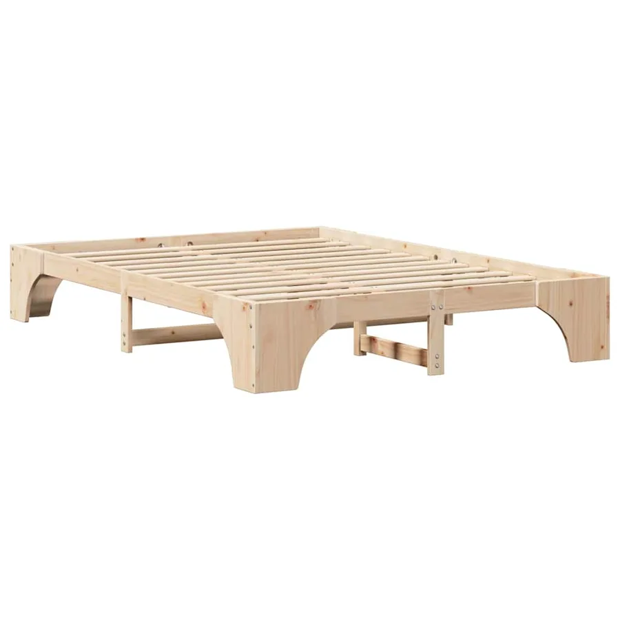 Cadre de lit Naturel 160 x 200 cm Pin massif - 4