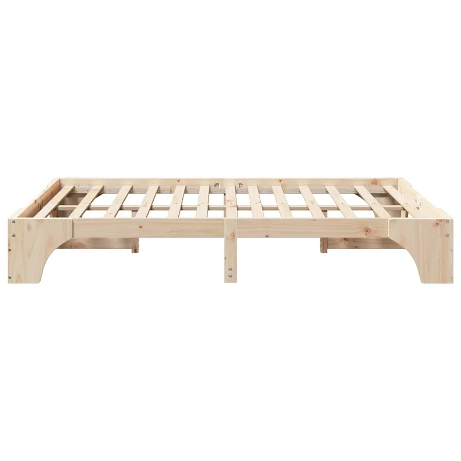Cadre de lit Naturel 160 x 200 cm Pin massif - 6