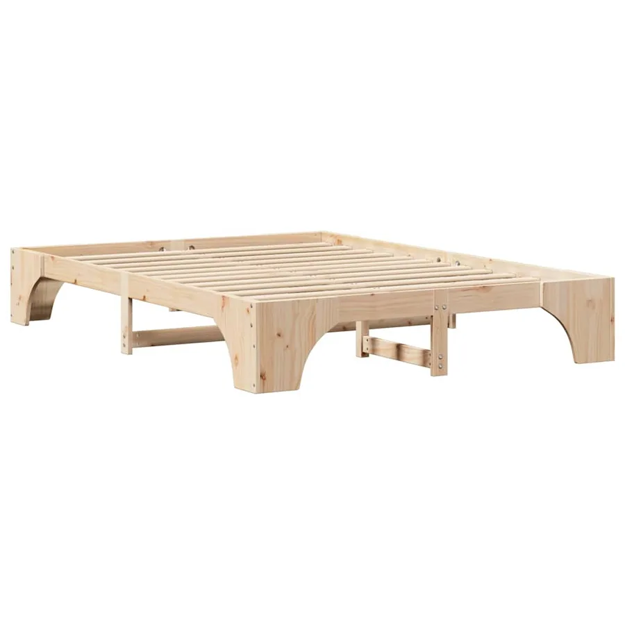 Cadre de lit Naturel 140 x 200 cm Pin massif - 7