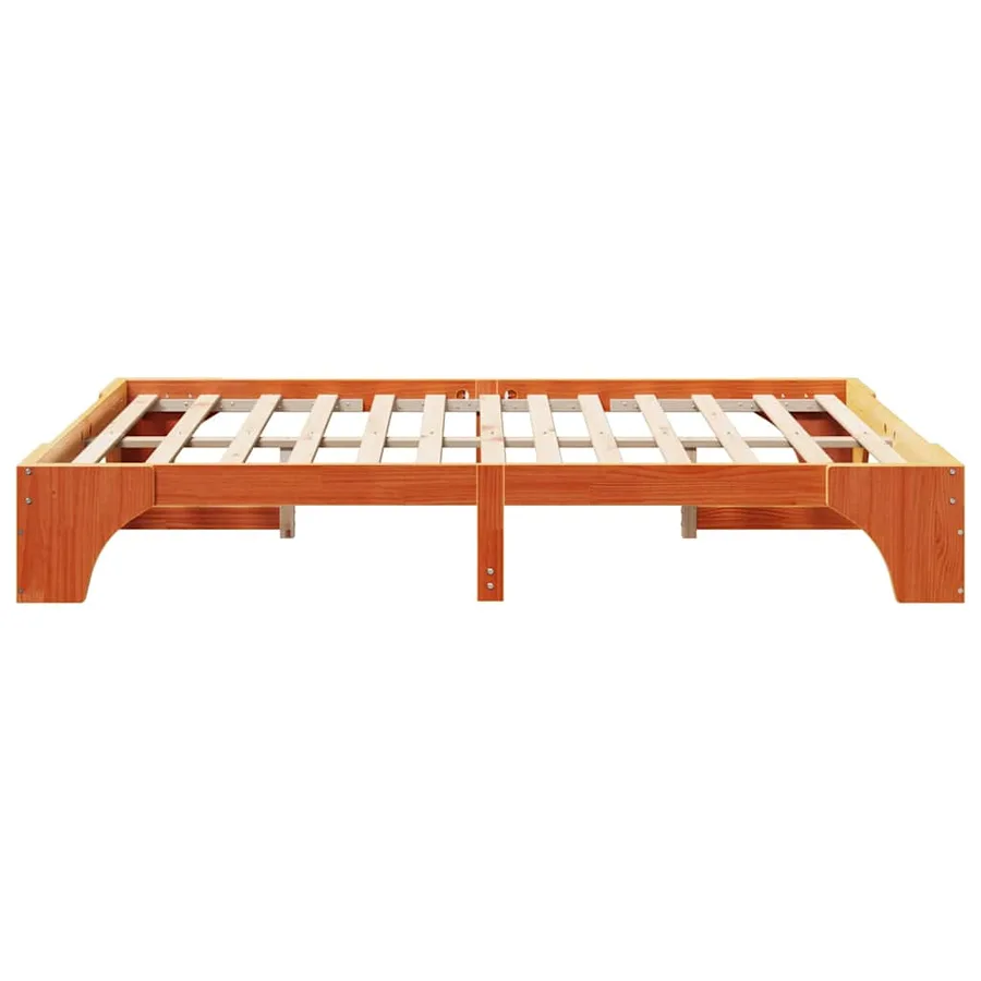 Cadre de lit Brun cire 140 x 200 cm Pin massif - 6