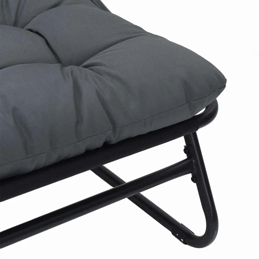 Mobilier de jardin 3 pcs Noir Acier enduit de poudre - 10