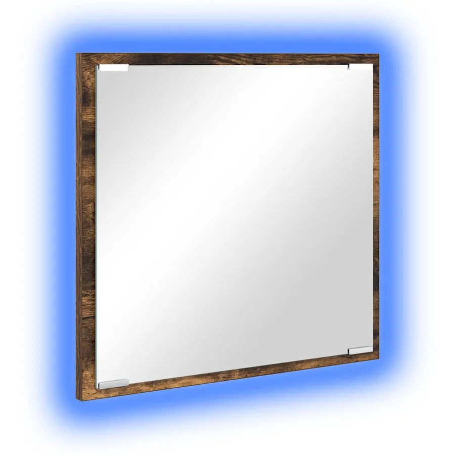 Miroir de salle de bain LED Chêne fumé 40 x 37 x 8.5 cm - 2