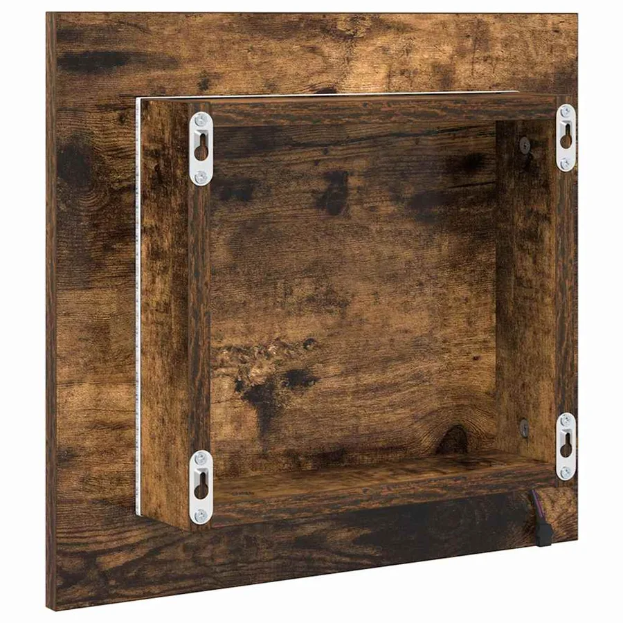 Miroir de salle de bain LED Chêne fumé 40 x 37 x 8.5 cm - 7