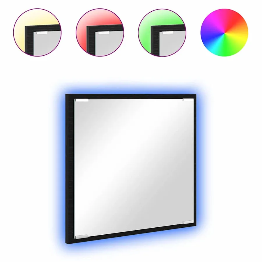 Miroir de salle de bain LED Chêne noir 40 x 37 x 8.5 cm - 3