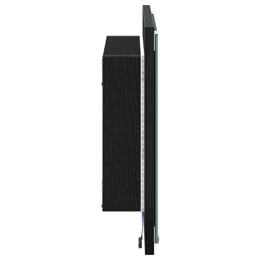 Miroir de salle de bain LED Chêne noir 40 x 37 x 8.5 cm - 6