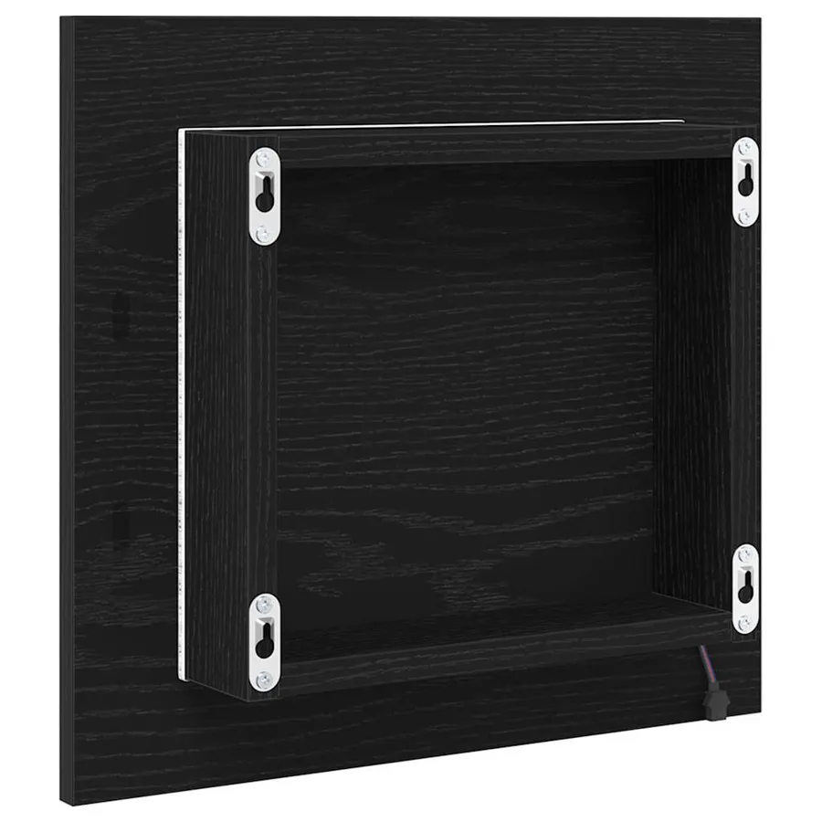 Miroir de salle de bain LED Chêne noir 40 x 37 x 8.5 cm - 7
