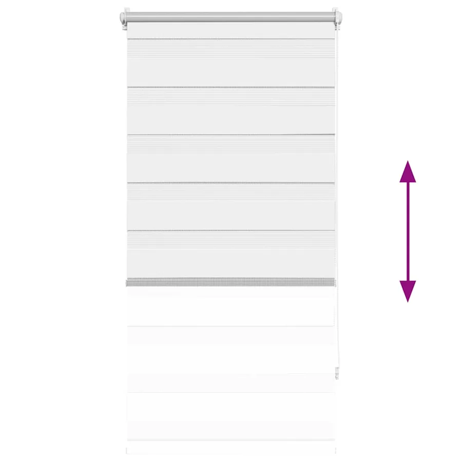 Store vénitien Zebra 80,9 x 150 cm, largeur du tissu 76,7 cm, blanc - 5