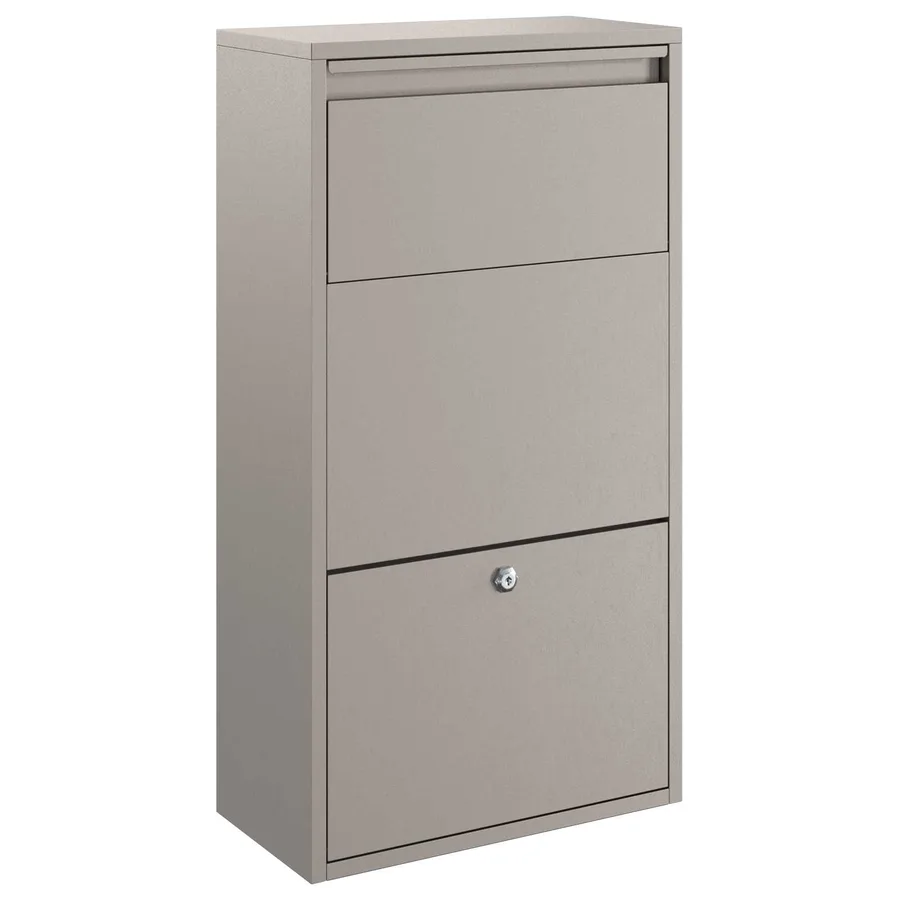 Boîte de dépôt de colis Rouillé 44 x 22 x 82 cm Acier patiné - 4