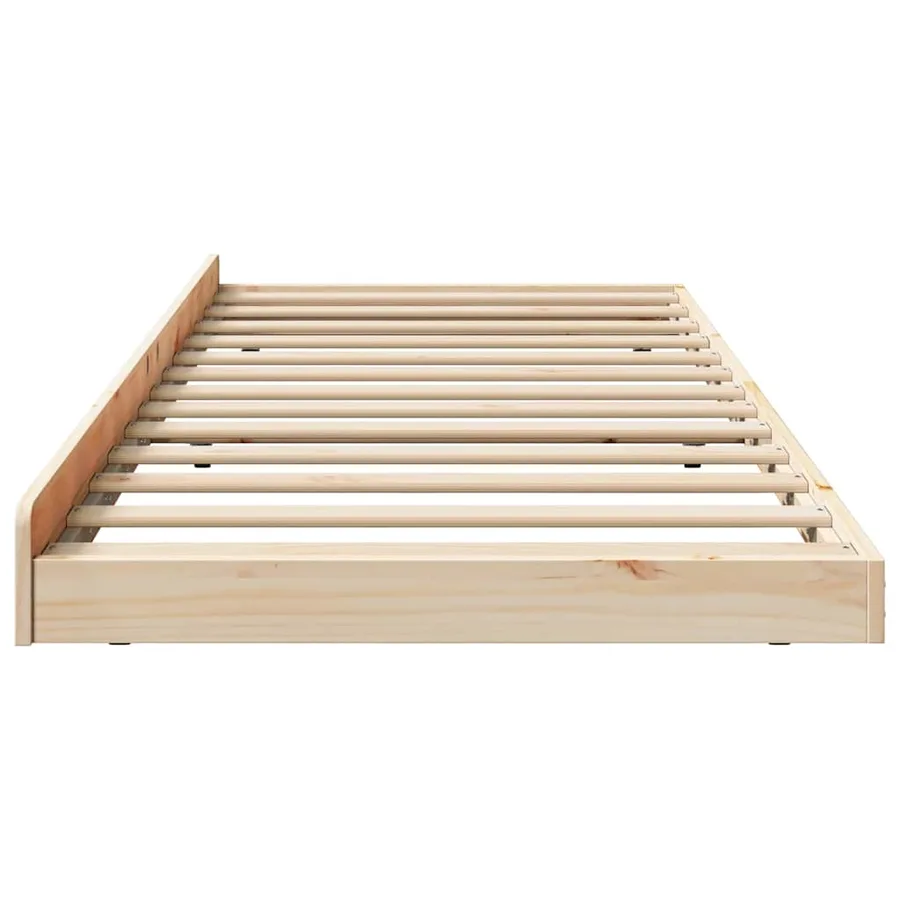 Cadre de lit Naturel 75 x 190 cm Pin massif - 6