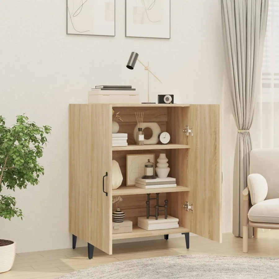 Buffet Chêne sonoma 70x34x90 cm Bois d'ingénierie - 6