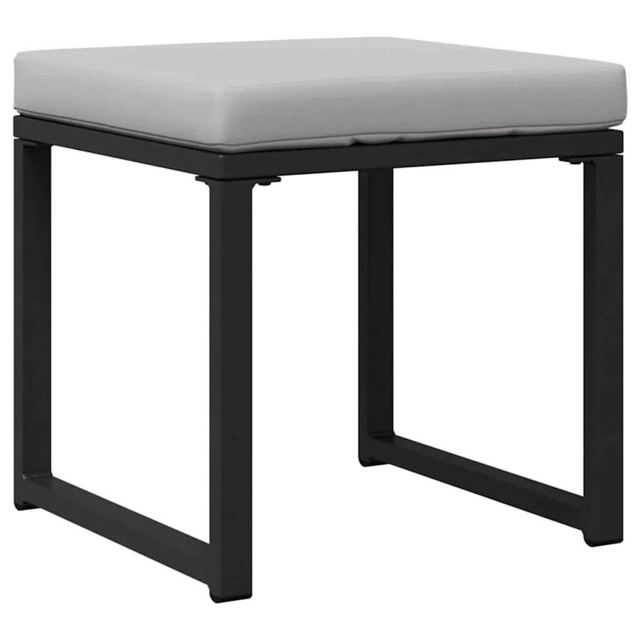 Ensemble de canapé de jardin avec coussin 6 pcs Noir Acier - 6