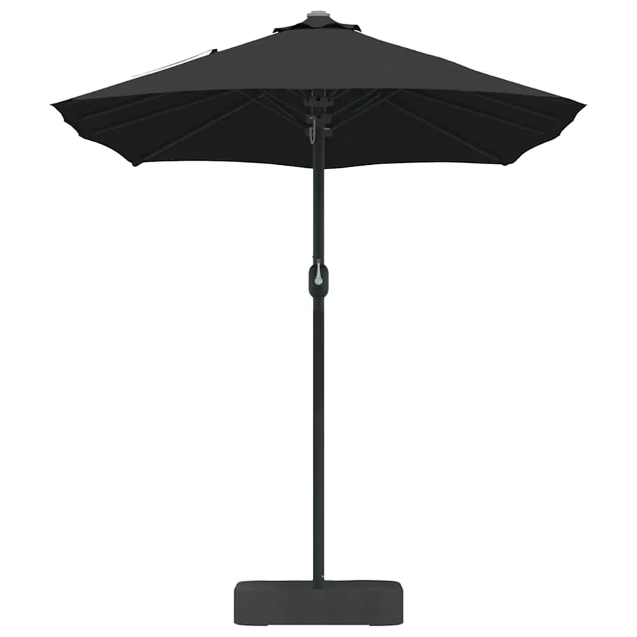 Parasol de jardin Noir 385 x 209 x 244 cm Polyester et Acier - 5