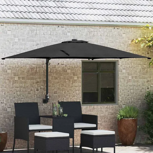 Parasol de jardin Noir 248,5 x 247,5 x 160 cm