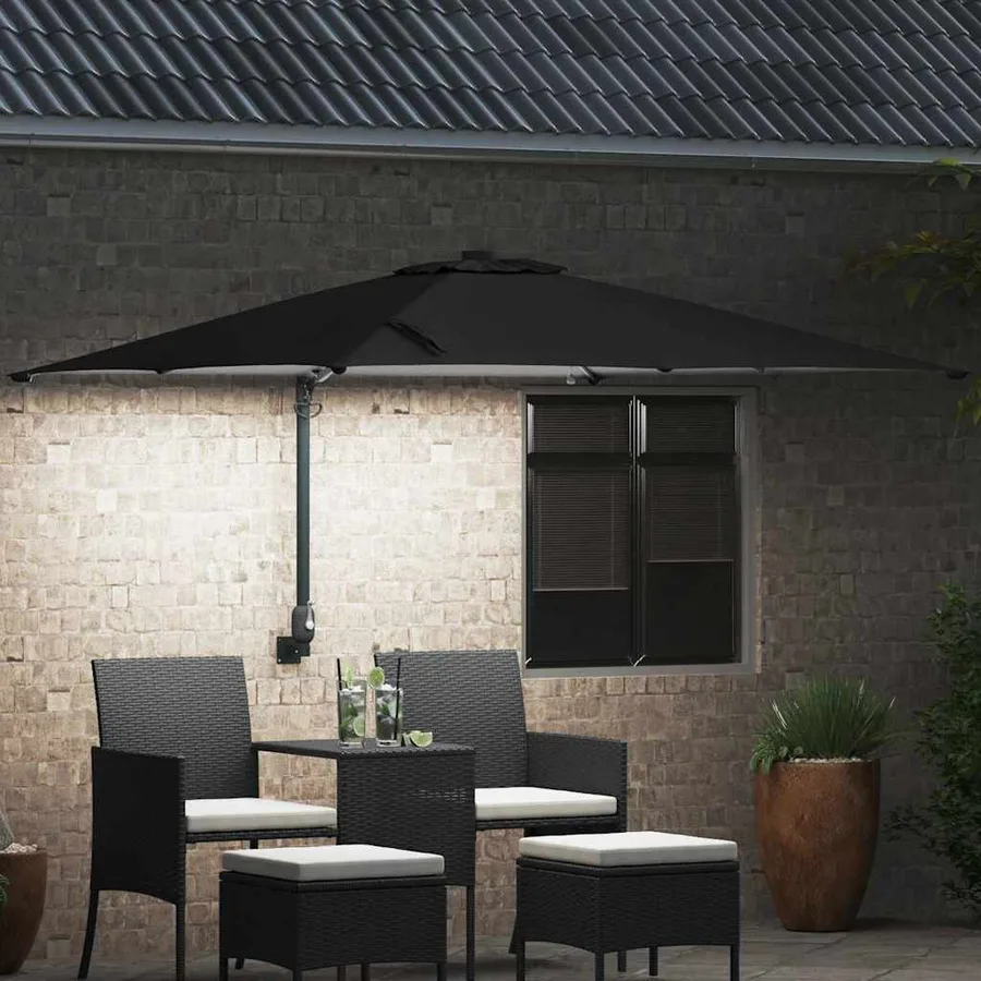 Parasol de jardin Noir 248,5 x 247,5 x 160 cm - 3