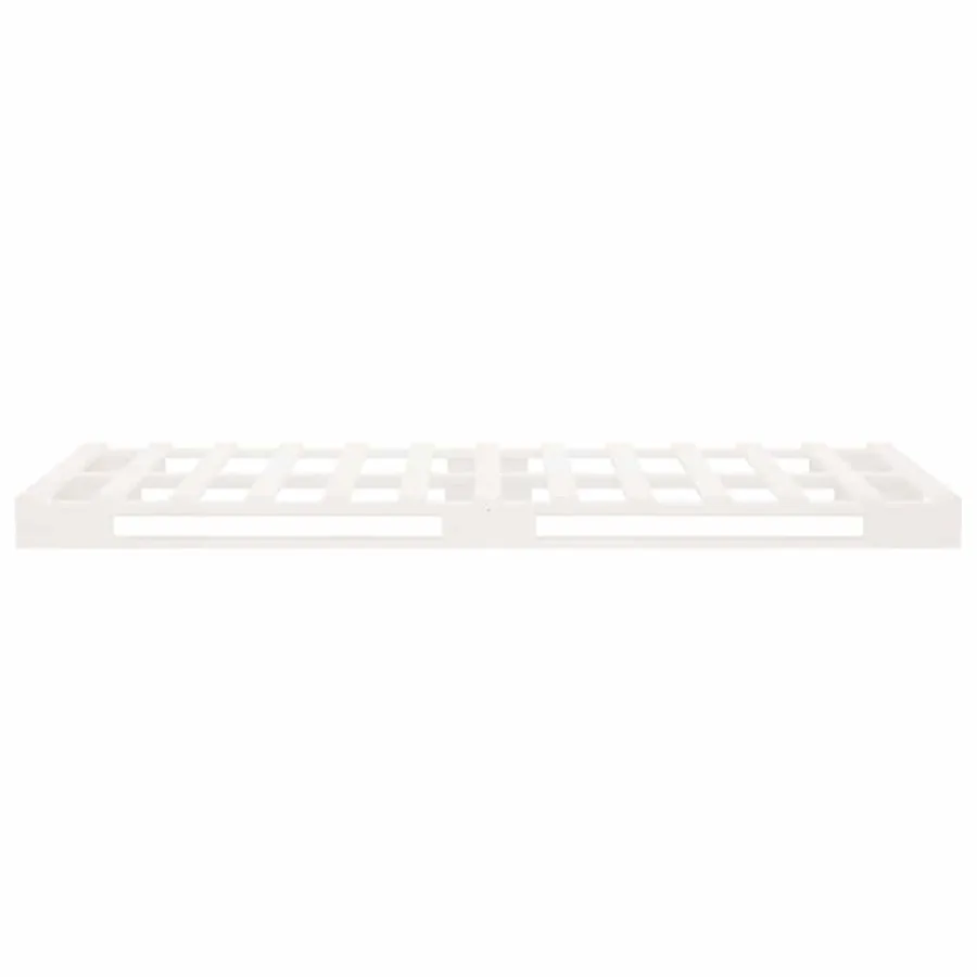 Lit de palette blanc 100x200 cm bois de pin massif - 6