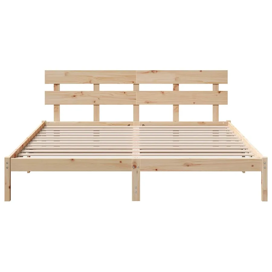 Cadre de lit Marron 180 x 200 cm Bois de pin massif - 5