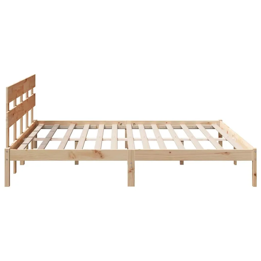 Cadre de lit Marron 180 x 200 cm Bois de pin massif - 6