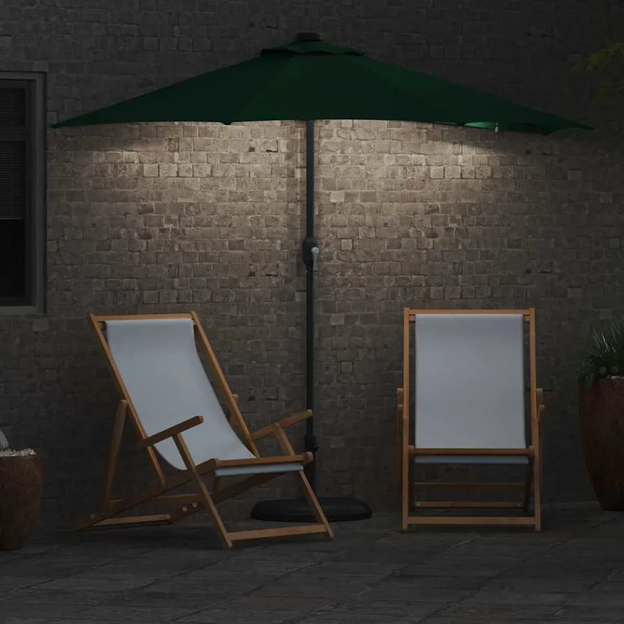 Parasol de jardin Vert 294 x 150 x 223 cm Polyester et Acier - 4