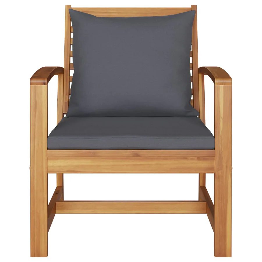Chaise 2 Pièce Brun et gris foncé 65 x 60 x 76,5 cm - 6