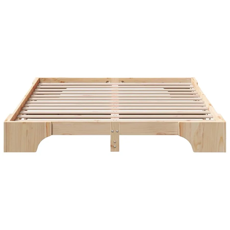 Cadre de lit Naturel 140 x 200 cm Pin massif - 5