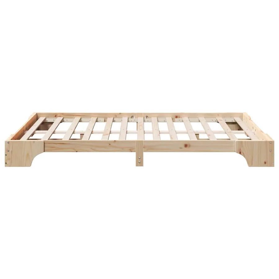 Cadre de lit Naturel 140 x 200 cm Pin massif - 6