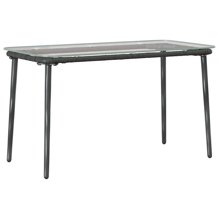 Table de Jardin Noir 80 x 40 x 45 cm polyrotin - 6