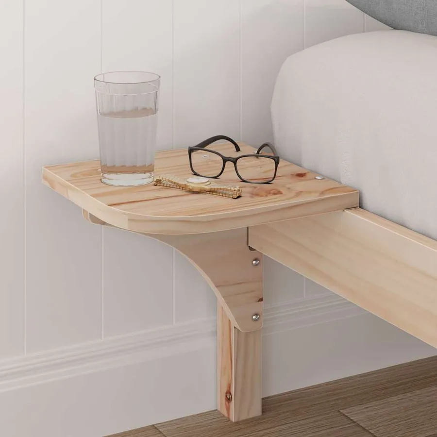 Cadre de lit Naturel 135 x 190 cm Pin massif - 3