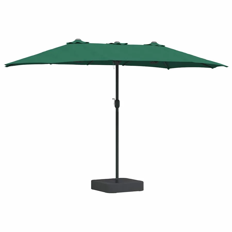 Parasol de jardin Vert 385 x 209 x 244 cm Polyester et Acier - 2
