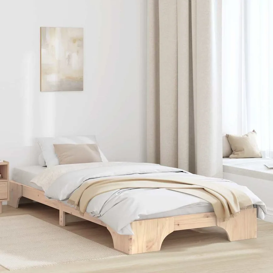 Cadre de lit Naturel 80 x 200 cm Pin massif