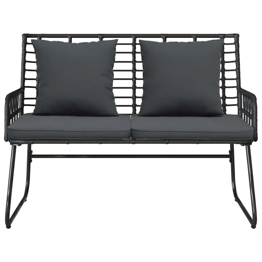 Banc de jardin Noir et anthracite polyrotin - 5