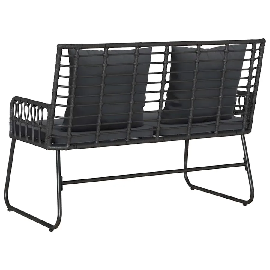 Banc de jardin Noir et anthracite polyrotin - 7