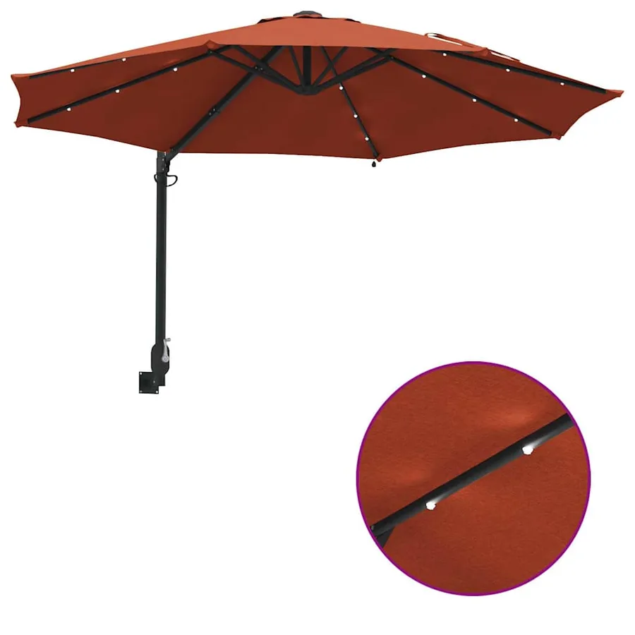 Parasol de jardin Terre cuite 248 x 248 x 148 cm - 10