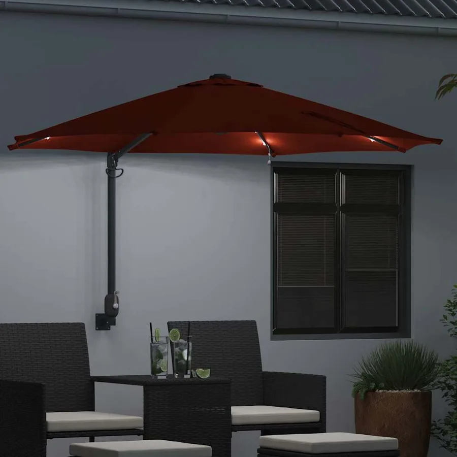 Parasol de jardin Terre cuite 248 x 248 x 148 cm - 3