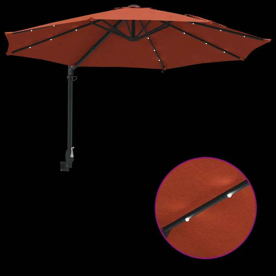 Parasol de jardin Terre cuite 248 x 248 x 148 cm - 9