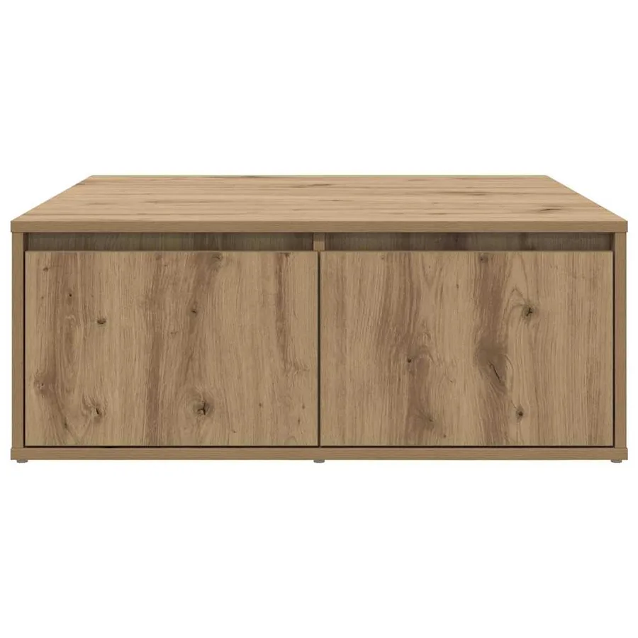 Table basse chêne artisanal 80 x 80 x 31 cm Bois d'ingénierie - 6