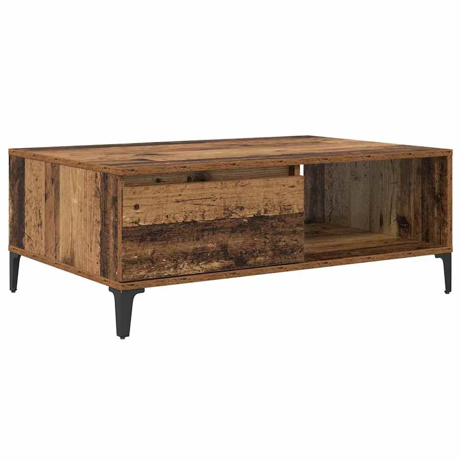 Table basse Bois ancien 90 x 60 x 35 cm Bois d'ingénierie - 2