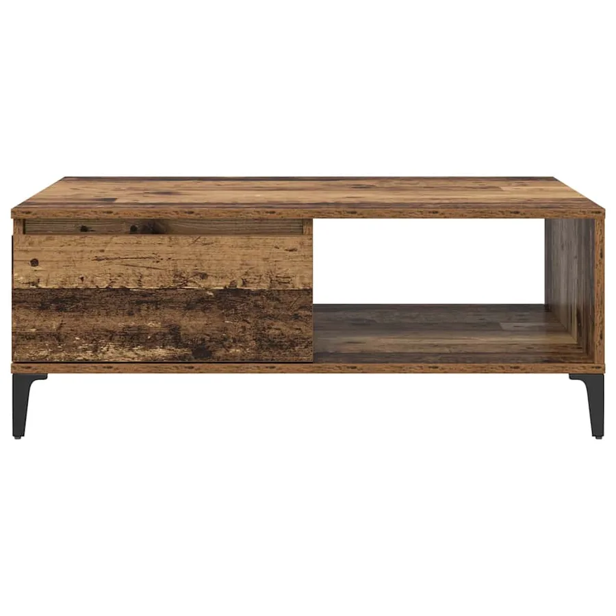 Table basse Bois ancien 90 x 60 x 35 cm Bois d'ingénierie - 6