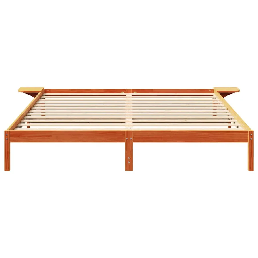 Cadre de lit Brun cire 180 x 200 cm Pin massif - 5