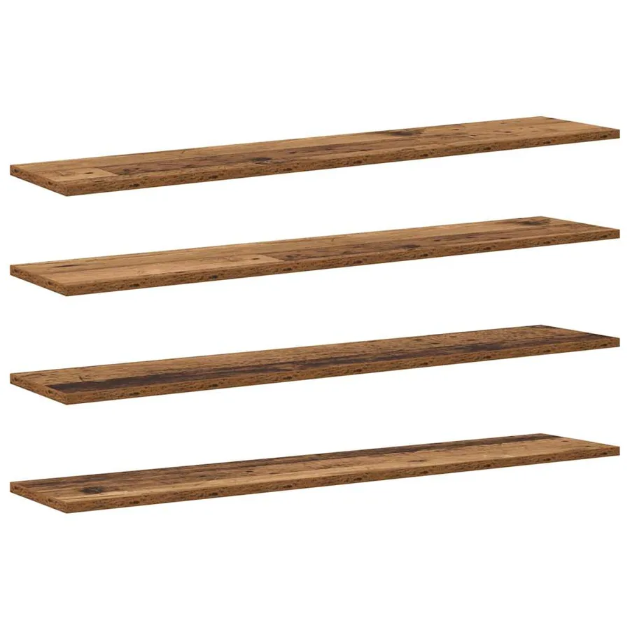 Étagère à livres 4 pcs Marron 100 x 20 x 1,5 cm - 2