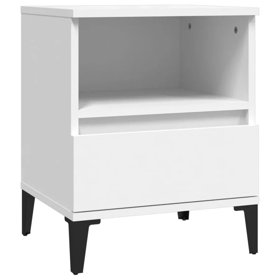 Tables de chevet 2 pcs Blanc 40x35x50 cm - 6