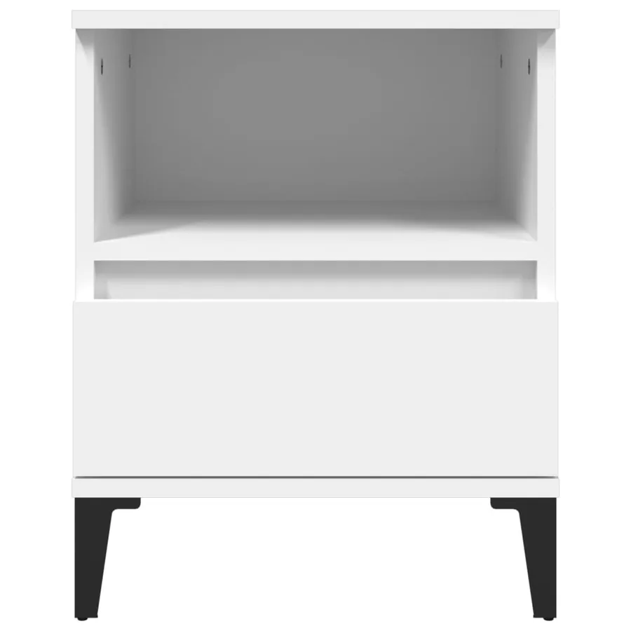 Tables de chevet 2 pcs Blanc 40x35x50 cm - 7