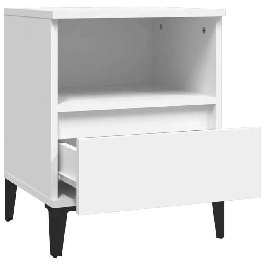 Tables de chevet 2 pcs Blanc 40x35x50 cm - 8