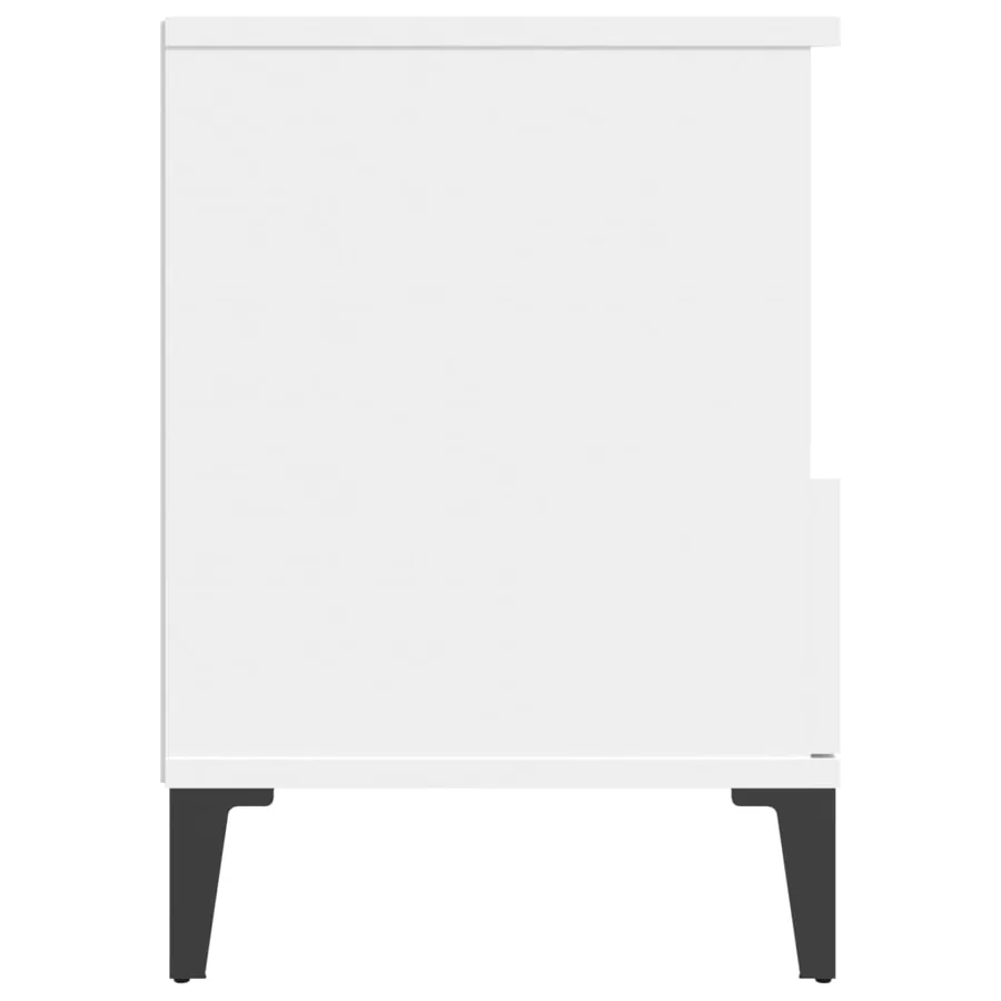 Tables de chevet 2 pcs Blanc 40x35x50 cm - 9