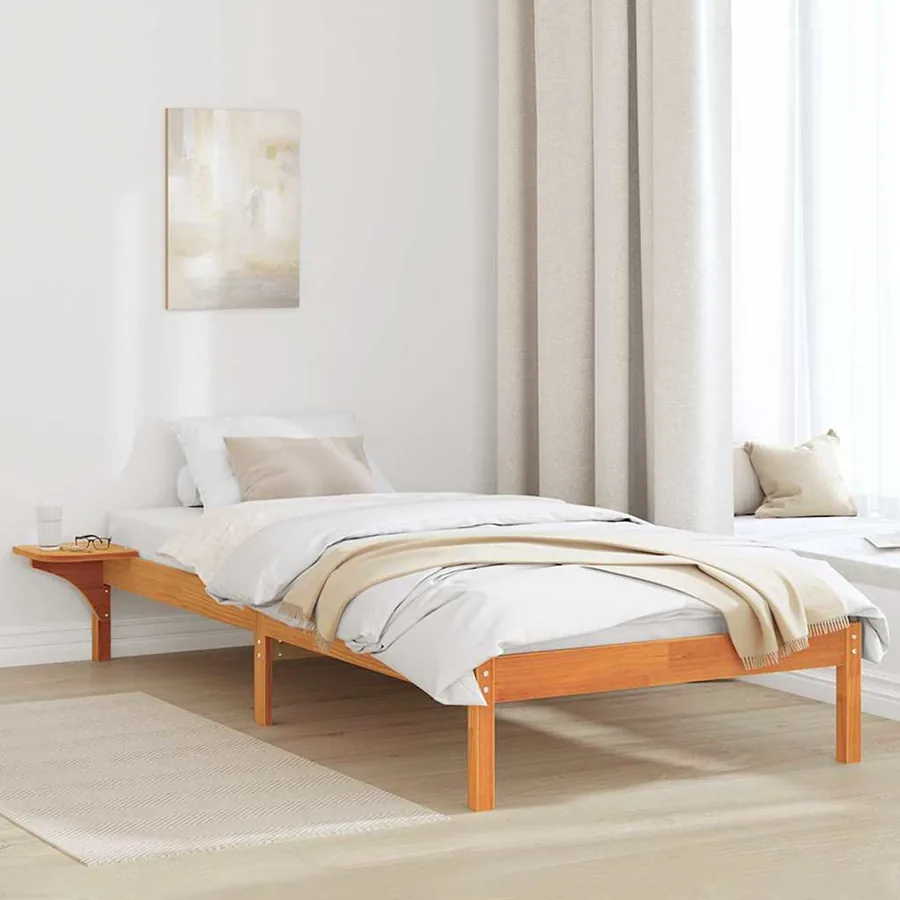 Cadre de lit Brun cire 80 x 200 cm Pin massif