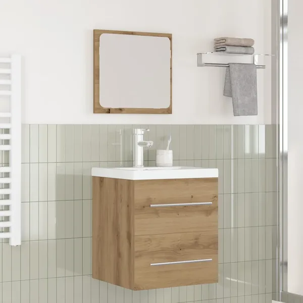Ensemble de mobilier de salle de bain 2 pc Chêne artisanal